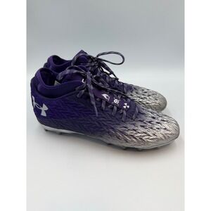 Under Armour Spotlight Clone MC Football Cleats Men's Purple Silver Sz 9